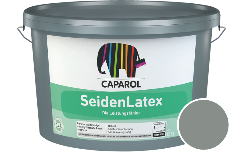 Caparol SeidenLatex 5L Latexfarbe / Getnt im Farbton Mint 5