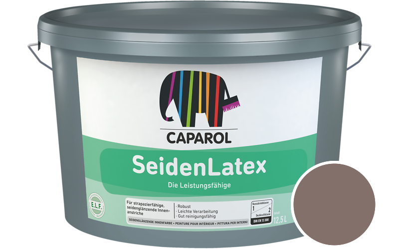 Caparol SeidenLatex 7,5L Latexfarbe / Getnt im Farbton Mocca 12
