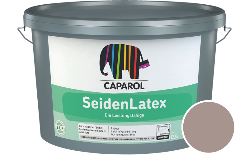 Caparol SeidenLatex 5L Latexfarbe / Getnt im Farbton Mocca 13