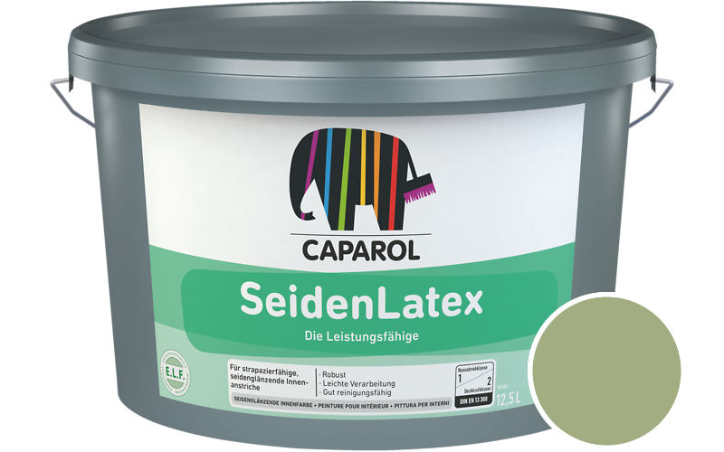 Caparol SeidenLatex 7,5L Latexfarbe / Getnt im Farbton Moos 105