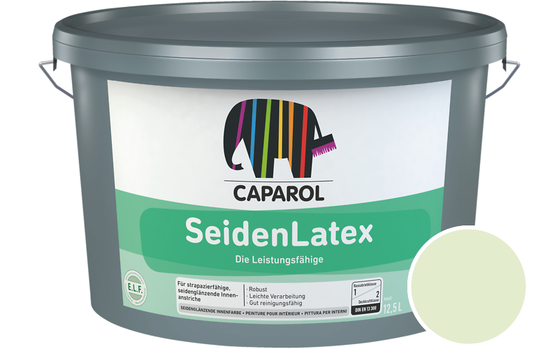 Caparol SeidenLatex 5L Latexfarbe / Getnt im Farbton Moos 120