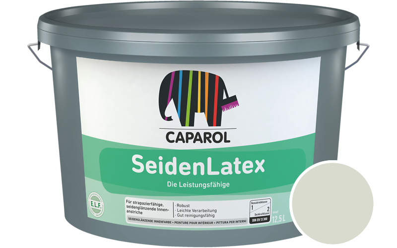 Caparol SeidenLatex 2,5L Latexfarbe / Getnt im Farbton Moos 60