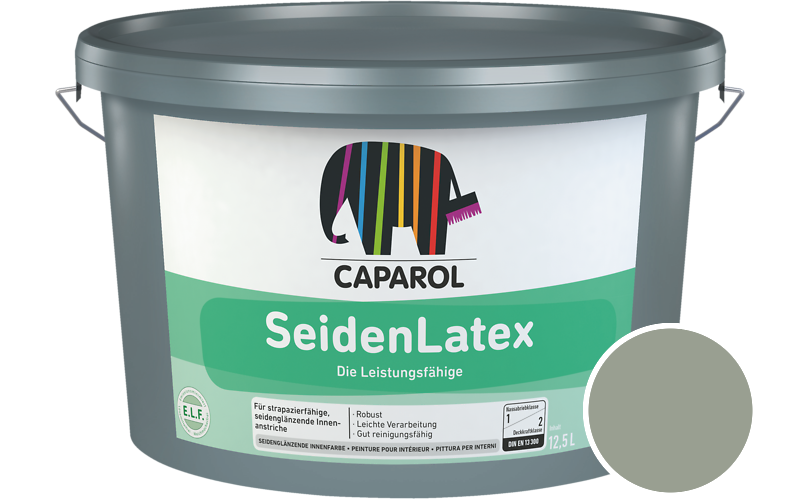 Caparol SeidenLatex 5L Latexfarbe / Getnt im Farbton Oase 10