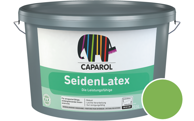 Caparol SeidenLatex 12,5L Latexfarbe / Getnt im Farbton Oase 140
