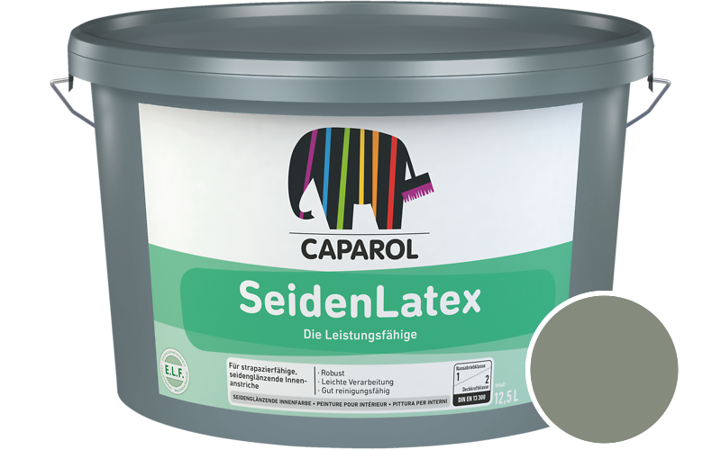 Caparol SeidenLatex 7,5L Latexfarbe / Getnt im Farbton Oase 5