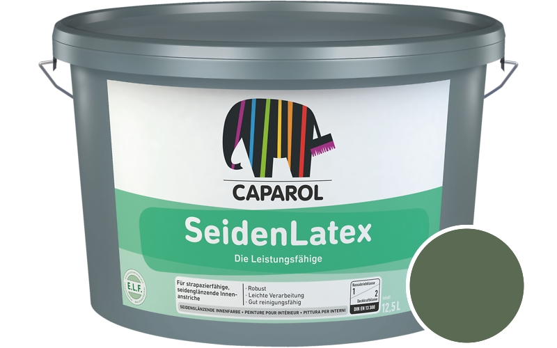 Caparol SeidenLatex 2,5L Latexfarbe / Getnt im Farbton Oase 70