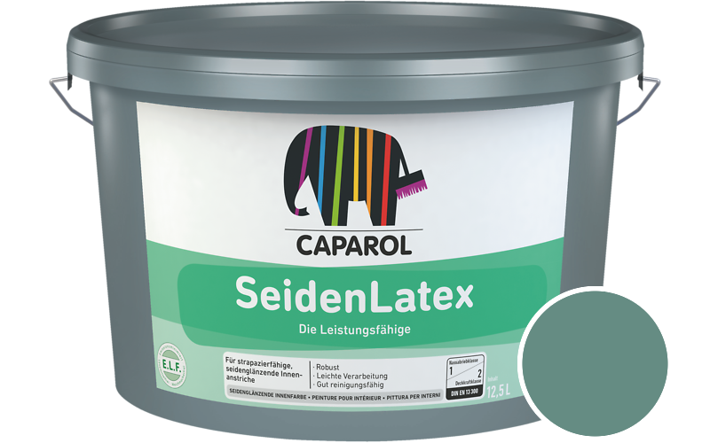 Caparol SeidenLatex 7,5L Latexfarbe / Getnt im Farbton Odenwald 12