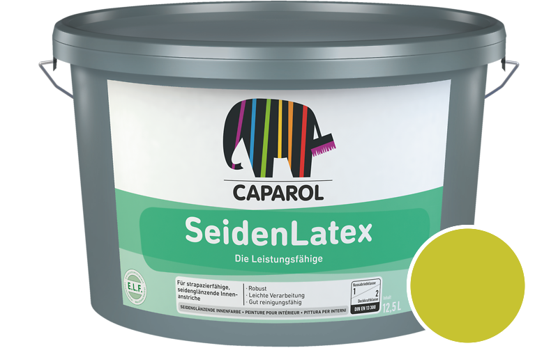 Caparol SeidenLatex 12,5L Latexfarbe / Getnt im Farbton Oliv 30