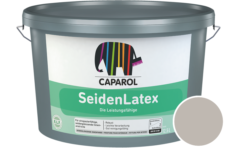Caparol SeidenLatex 12,5L Latexfarbe / Getnt im Farbton Onyx 10