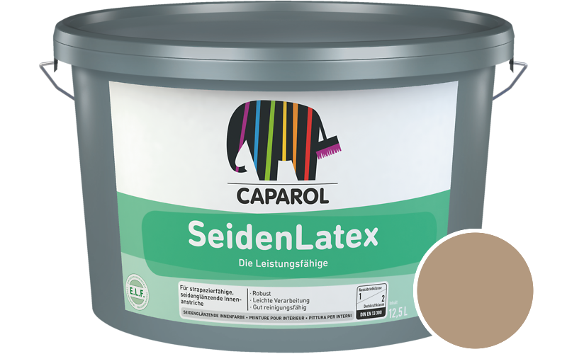 Caparol SeidenLatex 2,5L Latexfarbe / Getnt im Farbton Onyx 100