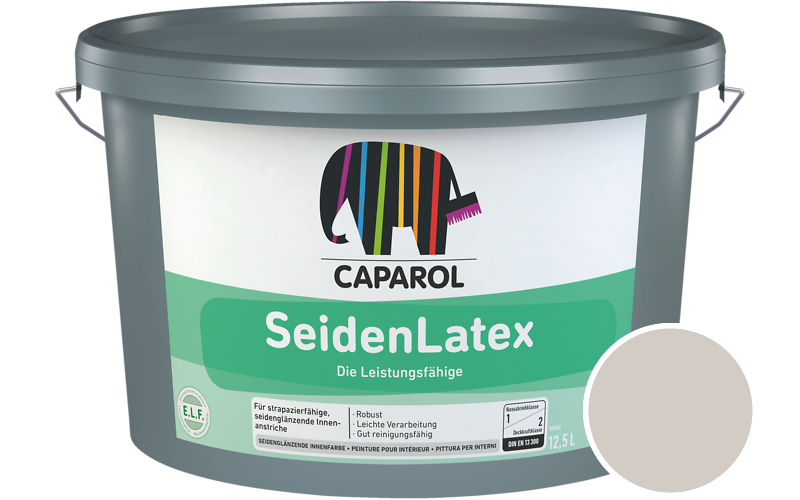 Caparol SeidenLatex 2,5L Latexfarbe / Getnt im Farbton Onyx 20