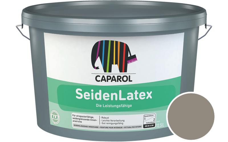 Caparol SeidenLatex 5L Latexfarbe / Getnt im Farbton Onyx 40