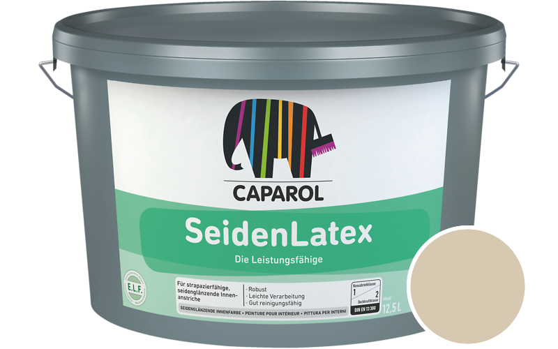 Caparol SeidenLatex 5L Latexfarbe / Getnt im Farbton Palazzo 150