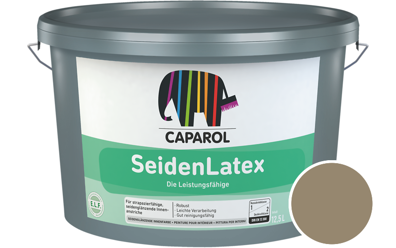 Caparol SeidenLatex 5L Latexfarbe / Getnt im Farbton Palazzo 165