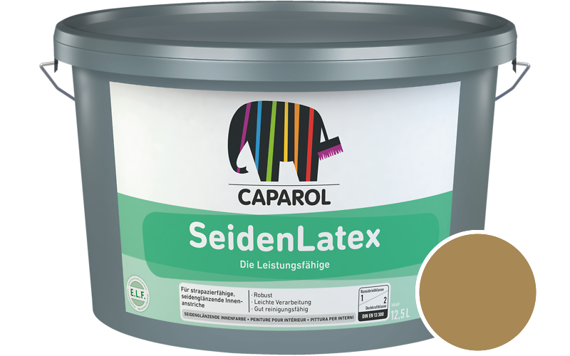 Caparol SeidenLatex 5L Latexfarbe / Getnt im Farbton Palazzo 215