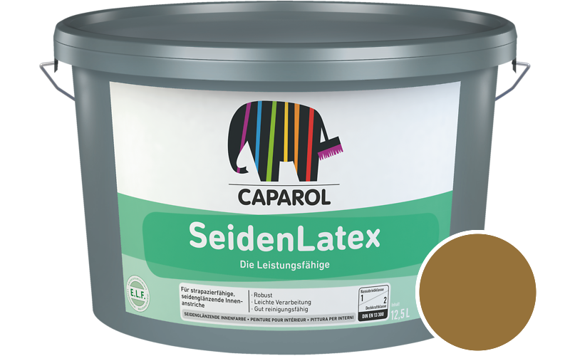 Caparol SeidenLatex 2,5L Latexfarbe / Getnt im Farbton Palazzo 280
