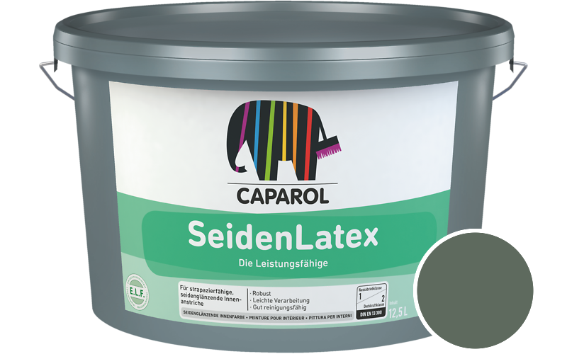 Caparol SeidenLatex 2,5L Latexfarbe / Getnt im Farbton Palm 15