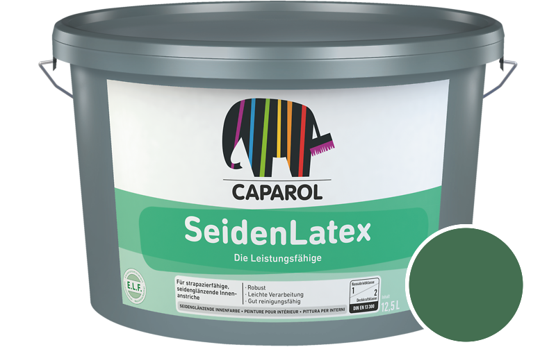 Caparol SeidenLatex 2,5L Latexfarbe / Getnt im Farbton Palm 50