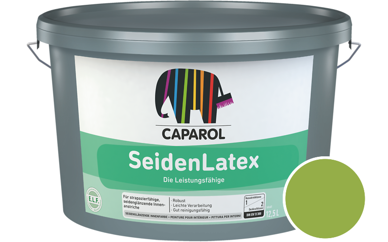 Caparol SeidenLatex 5L Latexfarbe / Getnt im Farbton Pinie 100