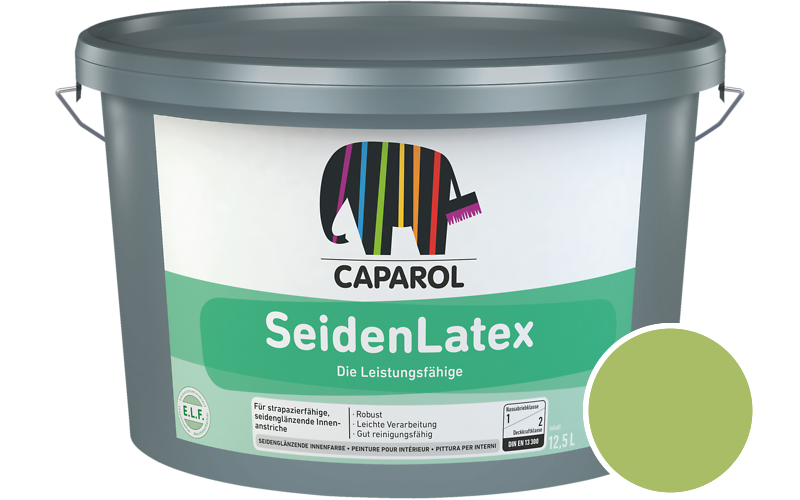 Caparol SeidenLatex 2,5L Latexfarbe / Getnt im Farbton Pinie 105