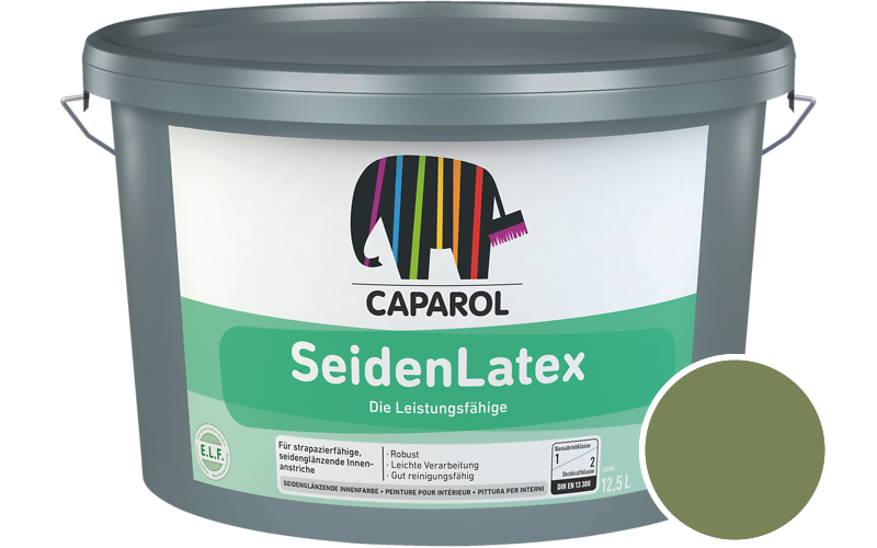 Caparol SeidenLatex 7,5L Latexfarbe / Getnt im Farbton Pinie 40