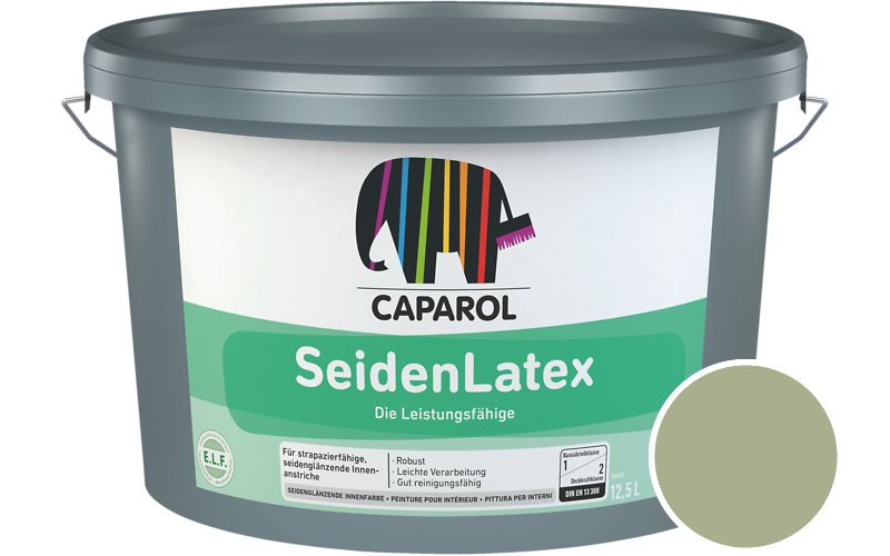 Caparol SeidenLatex 7,5L Latexfarbe / Getnt im Farbton Pinie 50