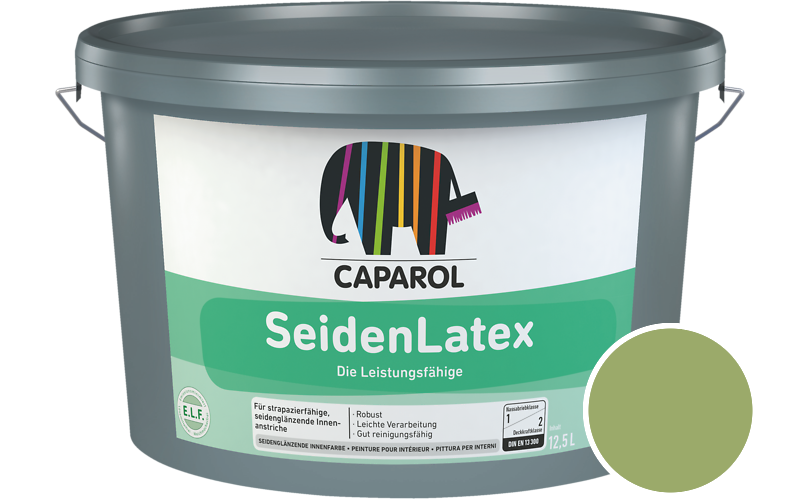 Caparol SeidenLatex 7,5L Latexfarbe / Getnt im Farbton Pinie 75