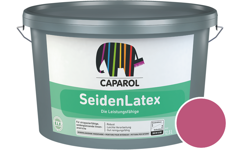 Caparol SeidenLatex 5L Latexfarbe / Getnt im Farbton Pink 10