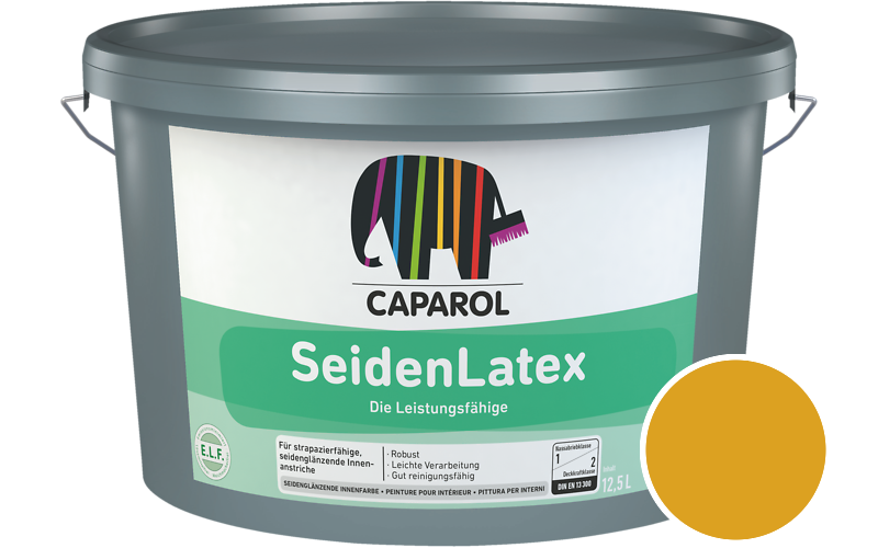 Caparol SeidenLatex 2,5L Latexfarbe / Get�nt im Farbton RAL 1004 Goldgelb