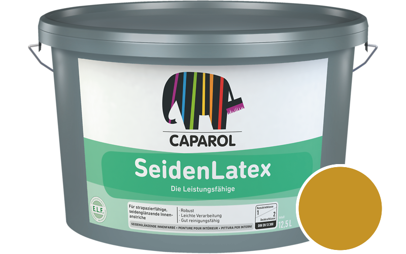 Caparol SeidenLatex 5L Latexfarbe / Getnt im Farbton RAL 1005 Honiggelb