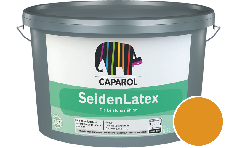 Caparol SeidenLatex 2,5L Latexfarbe / Getnt im Farbton RAL 1007 Narzissengelb