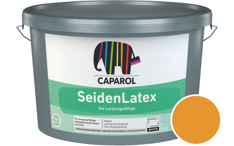 Caparol SeidenLatex 2,5L Latexfarbe / Getnt im Farbton RAL 1037 Sonnengelb
