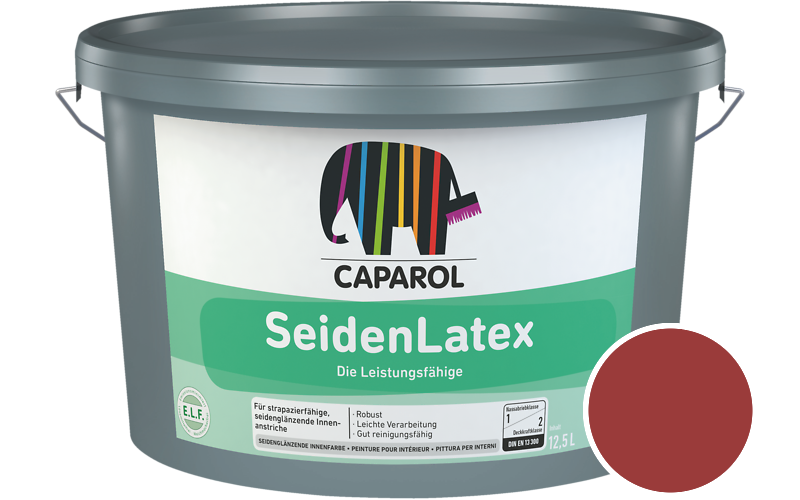 Caparol SeidenLatex 7,5L Latexfarbe / Getnt im Farbton RAL 3001 Signalrot