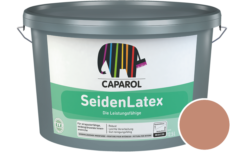 Caparol SeidenLatex 5L Latexfarbe / Getnt im Farbton RAL 3012 Beigerot