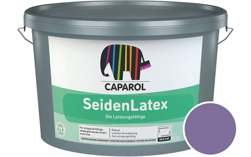 Caparol SeidenLatex 2,5L Latexfarbe / Getnt im Farbton RAL 4005 Blaulila