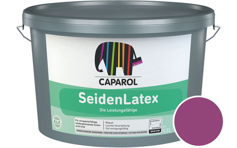 Caparol SeidenLatex 12,5L Latexfarbe / Getnt im Farbton RAL 4006 Verkehrspurpur
