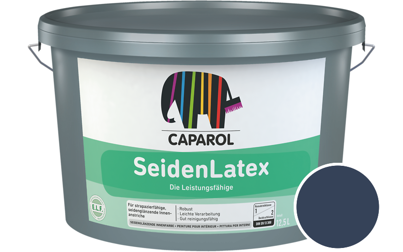 Caparol SeidenLatex 5L Latexfarbe / Getnt im Farbton RAL 5003 Saphirblau
