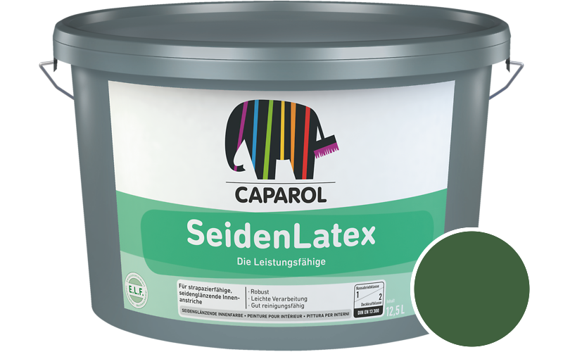 Caparol SeidenLatex 7,5L Latexfarbe / Getnt im Farbton RAL 6002 Laubgrn