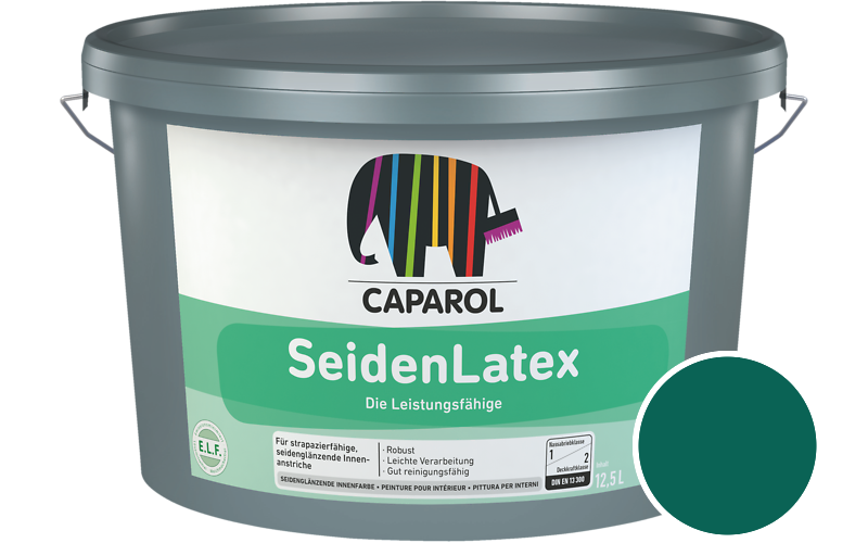 Caparol SeidenLatex 7,5L Latexfarbe / Getnt im Farbton RAL 6026 Opalgrn
