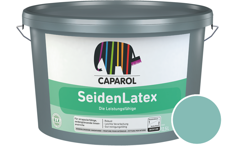 Caparol SeidenLatex 5L Latexfarbe / Get�nt im Farbton RAL 6027 Lichtgr�n