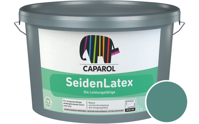 Caparol SeidenLatex 7,5L Latexfarbe / Getnt im Farbton RAL 6033 Minttuerkis