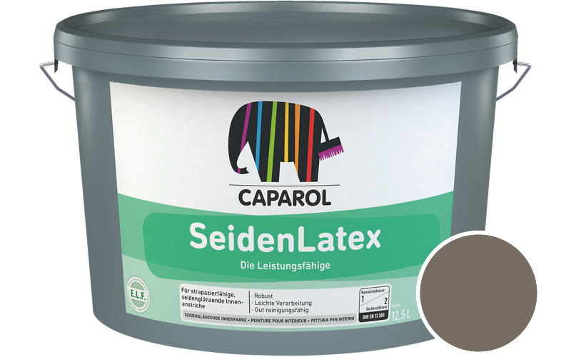 Caparol SeidenLatex 5L Latexfarbe / Getnt im Farbton RAL 7006 Beigegrau