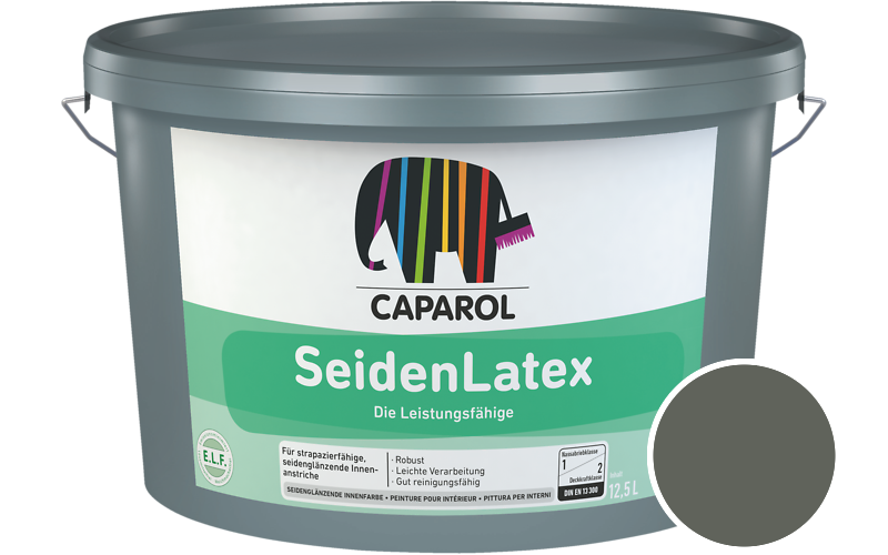Caparol SeidenLatex 2,5L Latexfarbe / Getnt im Farbton RAL 7009 Grngrau
