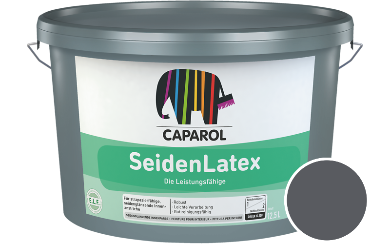 Caparol SeidenLatex 2,5L Latexfarbe / Getnt im Farbton RAL 7015 Schiefergrau