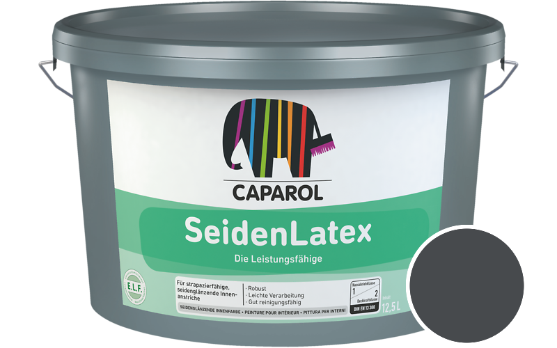 Caparol SeidenLatex 7,5L Latexfarbe / Getnt im Farbton RAL 7016 Anthrazitgrau