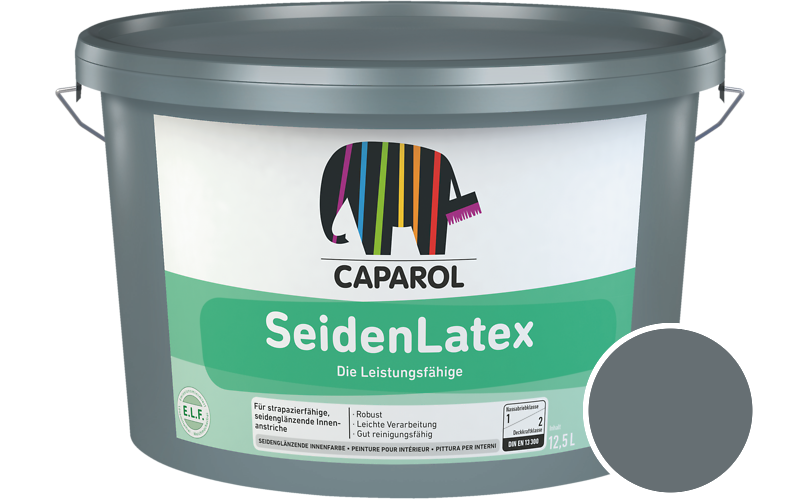 Caparol SeidenLatex 2,5L Latexfarbe / Getnt im Farbton RAL 7031 Blaugrau