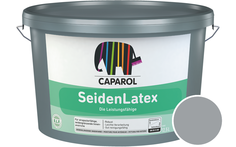 Caparol SeidenLatex 12,5L Latexfarbe / Getnt im Farbton RAL 7040 Fenstergrau