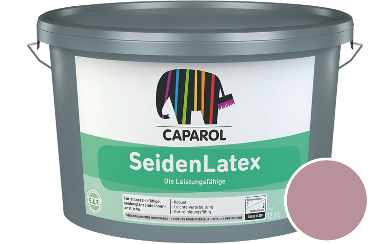 Caparol SeidenLatex 5L Latexfarbe / Getnt im Farbton Rose 80