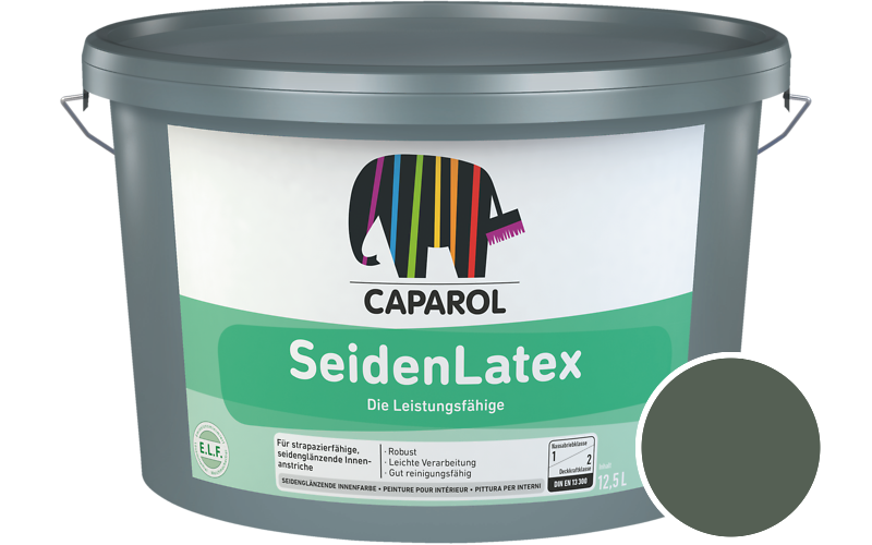 Caparol SeidenLatex 7,5L Latexfarbe / Getnt im Farbton Salbei 0