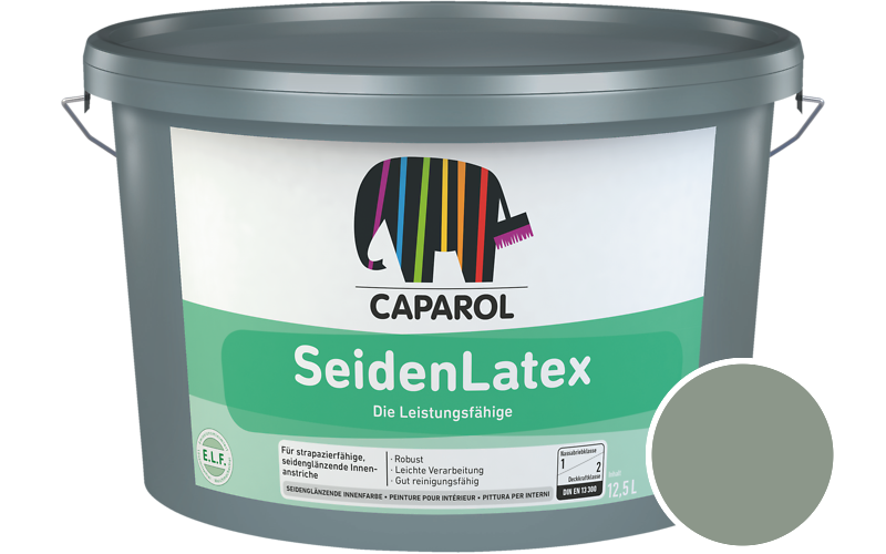 Caparol SeidenLatex 12,5L Latexfarbe / Getnt im Farbton Salbei 12